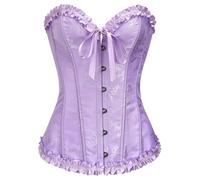 KUOSE Womens Black Basque Body Shaper Overbust Corset Top Plus Size S-6XL