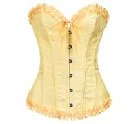 KUOSE Womens Black Basque Body Shaper Overbust Corset Top Plus Size S-6XL