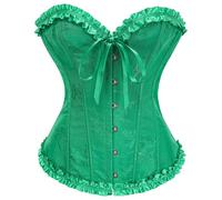 KUOSE Womens Black Basque Body Shaper Overbust Corset Top Plus Size S-6XL
