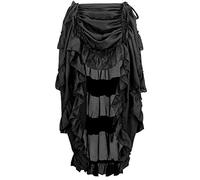 KUOSE Women's Gothic Steampunk Lace Asymmetrical High Low Vintage Skirt