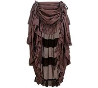 KUOSE Women's Gothic Steampunk Lace Asymmetrical High Low Vintage Skirt