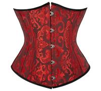 KUOSE Women's Plus Size Underbust Satin Waist Cincher Corset Shaper Top Bustier