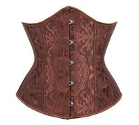 KUOSE Women's Plus Size Underbust Satin Waist Cincher Corset Shaper Top Bustier
