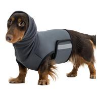 Kuoser Dog Anxiety Jacket with Hood, Turtleneck Calming Vest Ear Cover, M | Soft Stretchy Dog Anxiety Relief Vest with Ear Muffs, Breathable Calming Jacket for Nervous Dogs Fireworks, Travel, Vet Vist