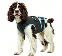 Kuoser Dog Calming Vest Adjustable Anxiety Jacket for Dogs Firework, Grey M