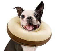 Kuoser Dog Inflatable Recovery Collar Protective Cone Anti Lick, Coffee L