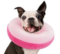 Kuoser Dog Inflatable Recovery Collar Protective Cone Anti Lick, Pink XL