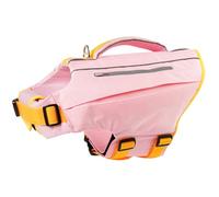 Kuoser Dog Lifesavers Jackets, Adjustable Float Aid with Handle, High Flotation Puppy Life Vest for Swimming Boating Surfing Kayaking, Pink L