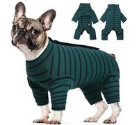 Kuoser Dog Onesie Recovery Suit Long Sleeve Bodysuit After Surgery Green M | Dog Surgery Recovery Suit with Long Sleeve, Medical Bodysuit for Wound Protection Pajamas Anti-Licking for Small Medium Dogs