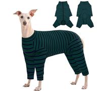 Kuoser Dog Recovery Suit After Surgery Dog Onesie Protect Wounds, Green, L