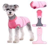 Kuoser Dog Recovery Suit M - Post Surgery Suit for Female & Male Dogs, Adjustable Surgical Onesie with Open Belly Design, Breathable Body Suit for Dogs After Surgery, Pink