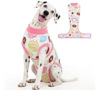 Kuoser Dog Recovery Suit Surgical Onesie Protect Wounds, Pink Donut 2XL