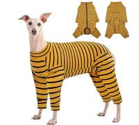 Kuoser Dog Surgery Recovery Body Suit Female, Dog Onesie Pyjamas, Yellow2XL