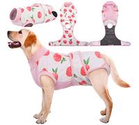 Kuoser Dog Surgery Recovery Suit, Dog Recovery Suit Female Male, Dog Surgical Recovery Suit, Adjustable Dog Post Surgery Body Suit, Recovery Suit Dog After Surgery Peach Powder XXL