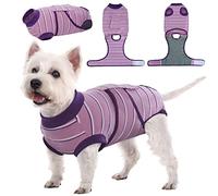 Kuoser Dog Surgery Recovery Suit Surgical Wound Protector Female, Purple M