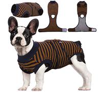 Kuoser Dog Surgical Recovery Suit - Adjustable Post Surgery Body Suit for Male & Female Dogs - Brown M