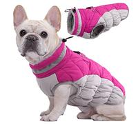 Kuoser Dog Winter Coat Waterproof Cold Weather Warm Jacket for Small Medium Large Dogs Cozy Fleece Lined Puppy Winter Vest with Fur Collar Reflective Zip Up Pet Apparel Outdoor Clothes