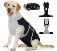 Kuoser XL Dog Surgery Recovery Suit, Dog Recovery Suit Female Male Dog Surgical Recovery Vest Dog Post Surgery Body Suit Adjustable Onesies Dog Body Suit after Surgery, Black
