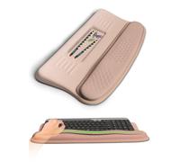 KUOSGM Ergonomic Wave Wrist Rest with Keyboard Stand, Cushioned Palm Rest, Comfortable Integrated Memory Foam for Natural Typing and Relieve Wrist Pain, Gradient Sand Color