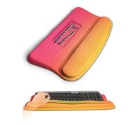 KUOSGM Ergonomic Wave Wrist Rest with Keyboard Stand, Cushioned Palm Rest, Comfortable Integrated Memory Foam for Natural Typing and Relieve Wrist Pain, Sunrise Morning Light