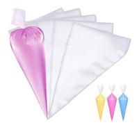 kuou 100 Pcs Disposable Piping Bags, Medium Icing Bags Plastic Pastry Bags, Clear Piping Bag for Cake Cupcake Dessert Cookies Decoration