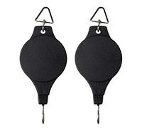 kuou 2 Pieces Plant Pulley, Hanging Basket Pulley Retractable Plant Hanger Heavy Duty Plant Pulley Hook for Garden Hanging Baskets and Birds Feeder