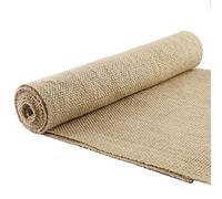 kuou 30cm x2m Hessian Table Runner, Natural Jute Burlap Rustic Fabric Roll for Crafting, Wedding, Party Table Decoration