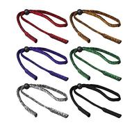 kuou 6 Pieces Glasses Strap Soft Sports Glasses Straps Adjustable Non-Slip Glasses Holder Glass Cord Lanyard for Reading Sports Outdoor Multicolor One Size