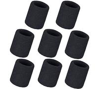 kuou 8 Pcs Sweet Wristbands, Thicken Black Wristbands Protective Elastic Sports Wrist Sweat Bands for Tennis, Basketball, Running, Gym