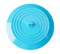 kuou Silicone Tub Stopper, Universal Sink Plug Drain Plug, 6 Inches Drain Stopper Cover for Kitchen Bathroom Laundries (Blue)