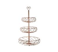 "Kuper" 3-Tier Fruit Basket - Rose Gold