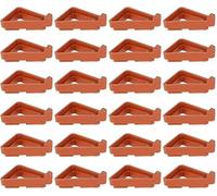 Kuphy 24PCS Flower/Plant Pot Feet, Triangle Invisible Flower Pot Risers, Stackable Potted Plant Stand for Indoor and Outdoor Garden Plants, Breathableility and Prevent Rot (brick-red)
