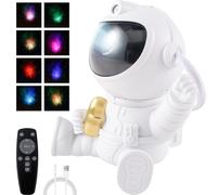 Kuphy Astronaut Light Projector Adjustable Astronaut Space Light Projector Astronauts Galaxy Projector Night Light with Timmer 360° Rotating Starry Nebula Ceiling Projection Lamp with Remote Control