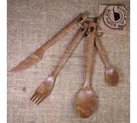 Kupilka Cutlery Set - Fork, Knife, Spoon and Teaspoon - Brown