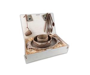 Kupilka Premium Wood Box with all Items - Classic Cup, Shot Cup, Soup Bowl, Plate and Cutlery Set