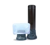Kuppy Silicone Water Bottle Drying Rack, Dry Stanley Tumblers, Simple Modern, Owala, Hydro Flask, Fast Drying for 20oz-64oz Insulated Cup Reusable Stainless Steel Travel Mug (Gray 2 Pack)