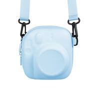 Kuprusar Camera Protective Case for Instax Mini Camera, Hard Carrying Case EVA Storage Protective Bag with Shoulder Strap for Fuji Mini 99/90/40/EVO/12/11/10/9/8/7+ Instant Camera, Blue