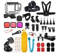 Kuptone 52 IN 1 Accessories Kit compatible with GoPro HERO 12/11/10/9 Black, Waterproof Housing+Filters +Silicone Case Kit+Head Chest Strap+Suction Cup/Bike Mount + Floating Grip Accessory Bundle