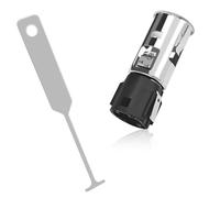KUQUTIDY Cigarette Lighter Socket Replacement with Removal Tool, 12V Car Cigarette Lighter Power Outlet Socket Adapter, Plug Base Repair Kit Compatible with GM Chevrolet GMC Buick Cadillac and More
