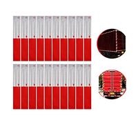 KURAMI 20Pcs Red White Micro Prismatic Sheeting Reflective Tape 2" X 12' Waterproof Reflector Tape Self-adhesive Reflector Sticker Diamond Grade Conspicuity Safety Warning Tape Truck Trailer Pickup