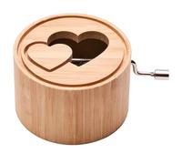 Kurbelwerk Greenline Love Edition with Double Heart and Ring - Music Box with Melody: Wedding March by F. Mendelssohn-Bartholdy (Mini Rotary Organ, Music Box, Music Box) with Visible Roller