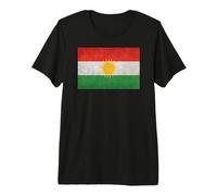 Kurdish Flag in Grungy Style Premium T-Shirt