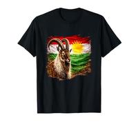 Kurdish Mountain Goat, Vintage Kurdistan Flag T-Shirt