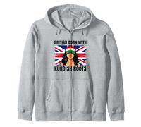 Kurdish Roots British Born Girl Pride Kurdistan Heritage Zip Hoodie