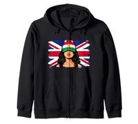 Kurdistan Britain Flags Women Roots British Kurdish Heritage Zip Hoodie