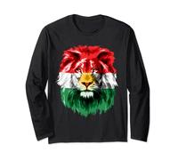 Kurdistan Flag Kurdish Kurds Lion Kurd Flag Long Sleeve T-Shirt