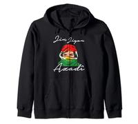 Kurdistan Jin Jiyan Azadi Flag Zip Hoodie