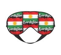 Kurdistan Kurdish Flag Eye Mask Sleep Mask Light BlockBlindfold Night Eyes Cover Soft Pressure-Free Eyeshade with Elastic Strap for Home Travel Office Nap Yoga