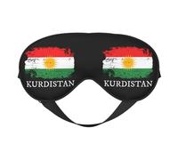 Kurdistan Kurdish Flag Eye Mask Sleep Mask Light BlockBlindfold Night Eyes Cover Soft Pressure-Free Eyeshade with Elastic Strap for Home Travel Office Nap Yoga
