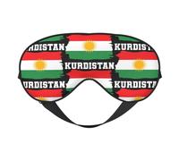 Kurdistan Kurdish Flag Eye Mask Sleep Mask Light BlockBlindfold Night Eyes Cover Soft Pressure-Free Eyeshade with Elastic Strap for Home Travel Office Nap Yoga